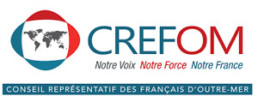 Logo CREFOM Notre voix notre force notre france - Conseil représentatif des français d'outre-mer